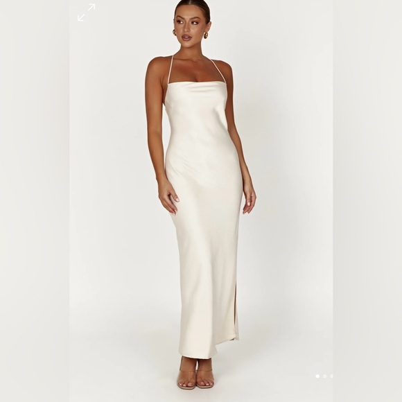 Meshki satin maxi dress NEW - Picture 3 of 8